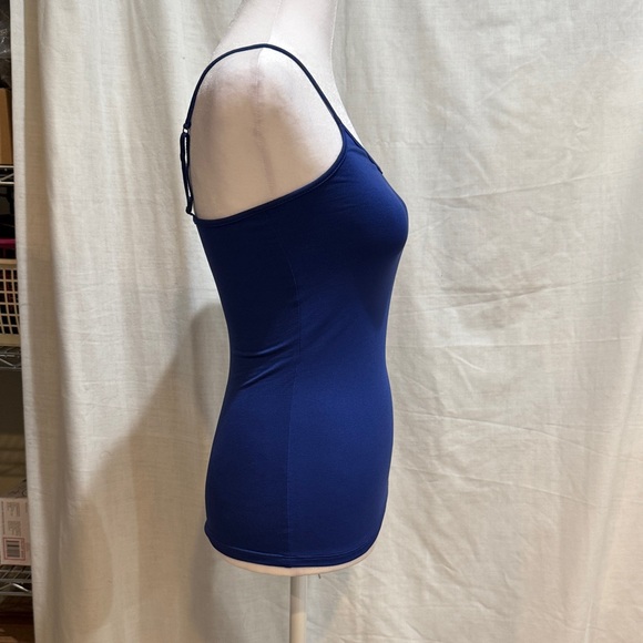 Express Blue Camisole Tank Top XS Fitted Stretch Spaghetti Strap - Picture 4 of 6